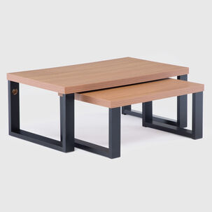 Mesa De Centro Roca Yulton Roble-negro